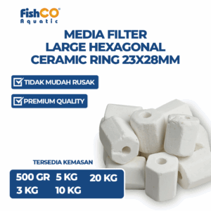 Media Filter Aquarium Large Hexagonal Ceramic Ring 23x28mm