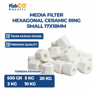Media Filter Aquarium Small Hexagonal Ceramic Ring 17x18mm