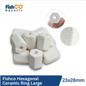 Media Filter Aquarium Large Hexagonal Ceramic Ring 23x28mm