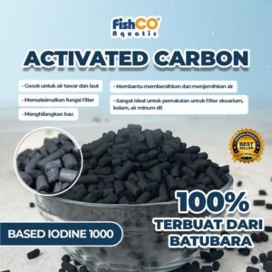 Fishco Media Filter Karbon Aktif Batu Bara Active Carbon Granular 1Kg