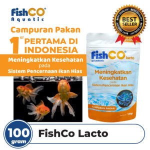 FISHCO Aquarium Probiotik Lacto Campuran Pakan 100g