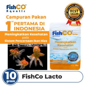 FISHCO Aquarium Probiotik Lacto Campuran Pakan 10g