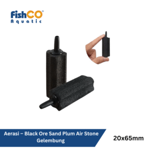 Batu Aerator Aerasi - Black Ore Sand Plum Air Stone Gelembung 20x65mm