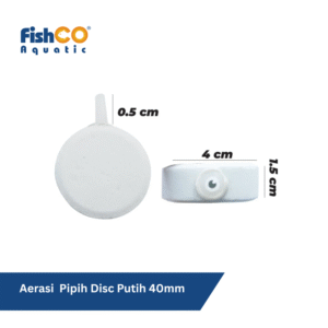 Batu Aerator Aerasi Aquarium Air Stone Gelembung Udara Pipih Disc Putih 40mm