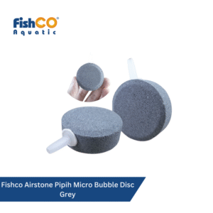 Fishco Airstone Pipih Micro Bubble Disc Grey - Batu Aerator Gelembung Udara