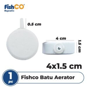Batu Aerator Aerasi Aquarium Air Stone Gelembung Udara Pipih Disc Putih 40mm