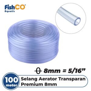 Selang Aquarium Aerator 8mm Transparan Bening Elastis
