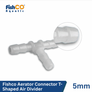 Fishco Sambungan Konektor Selang Aerator Aquarium Bentuk T 5mm - Pembagi Udara