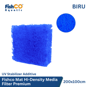 FishCO Mat Hi-Density Media Filter Japmat Akuarium Kolam Premium 200x100 - Blue