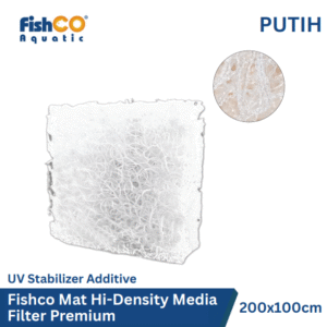 FishCO Mat Hi-Density Media Filter Japmat Akuarium Kolam Premium 200x100 - White Spiral