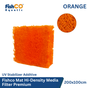 FishCO Mat Hi-Density Media Filter Japmat Akuarium Kolam Premium 200x100 - Orange