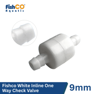 Fishco White Inline One Way Check Valve 8mm - Aerator Akuarium