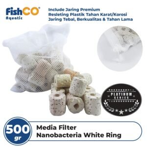 Media Filter Aquarium Nanobacteria White Ring Jaring 500gr