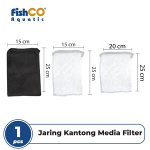 Mesh Bag Kantong Tas Media Filter Aquarium & Kolam Ikan 15x25cm, 20x25cm