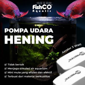 BioPristine Oxygen Pump Pompa Udara Hening Aerator Tanpa Baterai 3 Watt