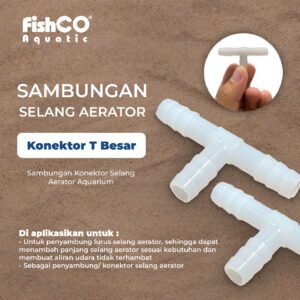 Fishco Sambungan Konektor T Selang Aerator Aquarium 8mm