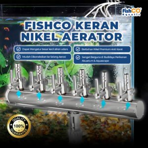 Fishco Keran Aerator Nekel Besi Stainless Selang Udara Pembagi Udara