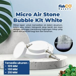 Fishco Batu Aerator Aerasi Pipih Putih - Gelembung Udara Aquarium