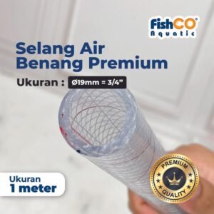 Fishco Selang Benang Elastis Transparan Tebal Premium 19mm 1 Meter