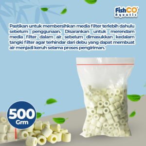 Media Filter Bio Ceramic Ring Ukuran M Nano Porous