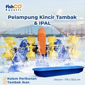 FISHCO Pelampung Kincir Air Tambak Bahan HDPE Water Aerator Kolam Ikan Kincir Apung Danau Pelampung 175cm - Float Boat Aquaculture