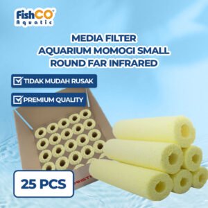 Media Filter Aquarium Momogi Small Round Far Infrared Rumah Bakteri 25 pcs