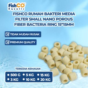 Media Filter Small Nano Porous Fiber Bacteria Ring 15*15mm