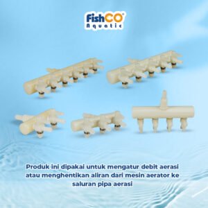 Fishco Keran Aerator Plastik Selang Udara Pembagi Udara 4mm to 4mm