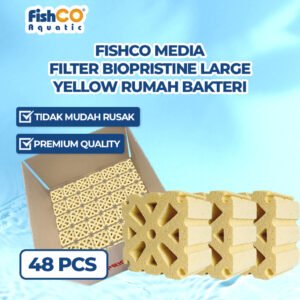 Media Filter Aquarium Biopristine Large Yellow 75mm 48pcs