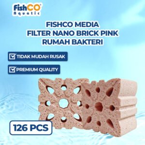 Media Filter Aquarium Nano Brick Pink Rumah Bakteri 126pcs