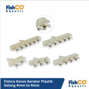 Fishco Keran Aerator Plastik Selang Udara Pembagi Udara 4mm to 4mm