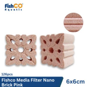 Media Filter Aquarium Nano Brick Pink Rumah Bakteri 126pcs