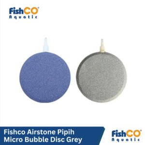 Fishco Airstone Pipih Micro Bubble Disc Grey - Batu Aerator Gelembung Udara