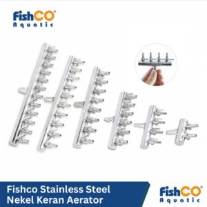 Fishco Keran Aerator Nekel Besi Stainless Selang Udara Pembagi Udara