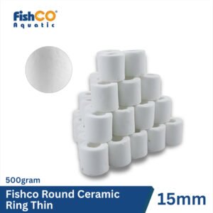 Media Filter Rumah Bakteri Akuarium Thin Round Ceramic Ring 15mm 500gram